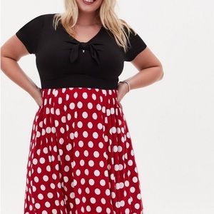Disney Torrid Minnie Mouse Skater Dress Size 5
